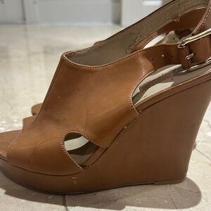 INC Brown Wedge Sandals